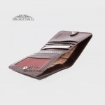 Портмоне мужское TERGAN 1594 кожаное на кнопке небольшого размера  KAHVE RUSTIC Коричневый Коричневый