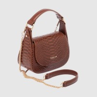 Сумка женская Кросс-боди TERGAN 80199 кожаная TABA PYTHON