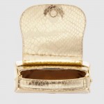 Женская вечерняя сумка TERGAN 80199 GOLD PYTHON – золотая кожа, кроссбоди