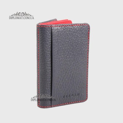 Обложка кожаная для ID паспорта TERGAN 1601 LACIVERT FLOATER/KIRMIZI