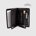 Обложка кожаная для ID паспорта TERGAN 1601  SIYAH FLAMINGO ROLAX Черный