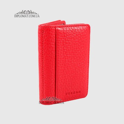 Обложка кожаная для ID паспорта TERGAN 1601 KIRMIZI FLOATER Красный