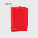 Обложка кожаная для ID паспорта TERGAN 1601  KIRMIZI FLOATER Красный/Розовый