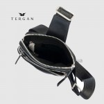 Рюкзак мужской На одно плечо TERGAN 21402 Кожаный  SIYAH LATIGO Черный Черный