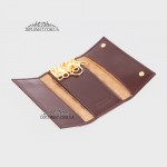 Ключница кожаная с карабинами для крепления ключей TERGAN 080   KAHVE RUSTIC Коричневый