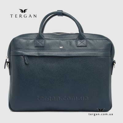 Сумка Портфель кожаная TERGAN 2897 для документов А4 и ноутбука LACIVERT FLOATER Т.Синий