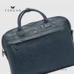 Сумка Портфель кожаная TERGAN 2897 для документов А4 и ноутбука  LACIVERT FLOATER Т.Синий Синий
