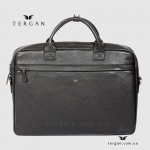 Сумка Портфель кожаная TERGAN 2897 для документов А4 и ноутбука  SIYAH FLOATER Черный