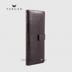 Визитница кожаная TERGAN 1514 для дисконтных карт и чужих визиток Lazer Black  Черный