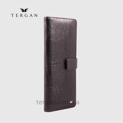 Визитница кожаная TERGAN 1514 для дисконтных карт и чужих визитокLazer Black