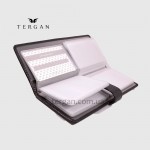 Визитница кожаная TERGAN 1514 для дисконтных карт и чужих визиток Lazer Black  Черный
