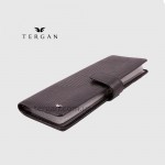 Визитница кожаная TERGAN 1514 для дисконтных карт и чужих визиток Lazer Black  Черный
