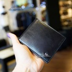 Маленький мужской кошелек TERGAN 1519  из натуральной кожи на магните   SIYAH RUSTIC Черный Черный