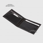 Маленький мужской кошелек TERGAN 1519  из натуральной кожи на магните   SIYAH RUSTIC Черный Черный