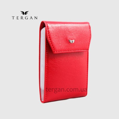 Визитница кожаная TERGAN 1193 KIRMIZI RUSTIC Красный