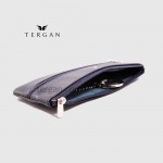 Ключница TERGAN 0157 Кожаная на молнии с двумя отделениями для ключей среднегоо размера  LACIVERT RUSTIC Синий Синий