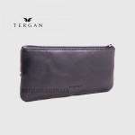 Ключница TERGAN 0157 Кожаная на молнии с двумя отделениями для ключей среднегоо размера  LACIVERT RUSTIC Синий Синий
