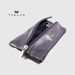 Ключница TERGAN 0157 Кожаная на молнии с двумя отделениями для ключей среднегоо размера  LACIVERT RUSTIC Синий Синий