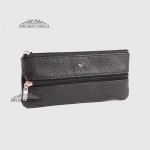 Ключница TERGAN 0157 Кожаная на молнии с двумя отделениями для ключей среднегоо размера  SIYAH LATIGO Черный Черный
