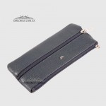 Ключница TERGAN 0157 Кожаная на молнии с двумя отделениями для ключей среднегоо размера  LACIVERT LATIGO Темно Синий Синий