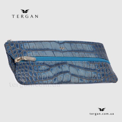 Ключница кожаная TERGAN 0157 MAVI CROCO Серый