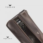 Кожаная ключница TERGAN 0157 KAHVE RUSTIC (коричневая, на молнии) 