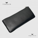 Ключница TERGAN 0157 Кожаная на молнии с двумя отделениями для ключей среднегоо размера  SIYAH RUSTIC Черный
