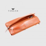Ключница TERGAN 0157 Кожаная на молнии с двумя отделениями для ключей среднегоо размера  06TABA RUSTIC Коричневый