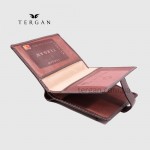 Обложка для автодокуменов и паспорта TERGAN 1558 с отделением для денег KAHVE ALLIGO Коричневый-Бежевый