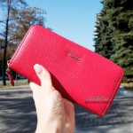 Кошелек на молнии TERGAN 5777 кожаный FUJYA ARSEL Фукция Сиреневый