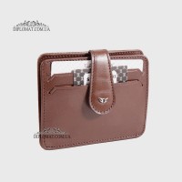 Картхолдер TERGAN 1531 На кнопке кожаный на 10 карт KAHVE RUSTIC Коричневый