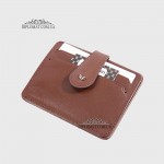 Картхолдер TERGAN 1531 На кнопке кожаный на 10 карт  KAHVE RUSTIC Коричневый