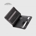 Картхолдер TERGAN 1531 На кнопке кожаный на 10 карт  SIYAH RUSTIC Черный