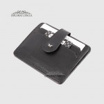 Картхолдер TERGAN 1531 На кнопке кожаный на 10 карт  SIYAH RUSTIC Черный