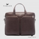 Сумка Портфель мужская кожаная TERGAN 21387 для документов А4 и ноутбука  KAHVE BUFFALO Коричневый