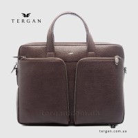 Сумка Портфель мужская кожаная TERGAN 21387 для документов А4 и ноутбука KAHVE BUFFALO