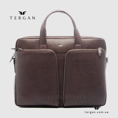 Сумка Портфель мужская кожаная TERGAN 21387 для документов А4 и ноутбука KAHVE BUFFALO