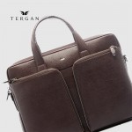 Сумка Портфель мужская кожаная TERGAN 21387 для документов А4 и ноутбука  KAHVE BUFFALO Коричневый