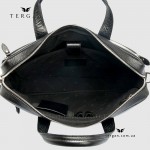 Сумка Портфель мужская кожаная TERGAN 21387 для документов А4 и ноутбука  SIYAH BUFFALO Черный