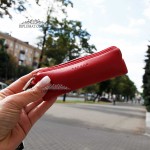 Ключница Бочонок TERGAN 0217 Кожаная на молнии и с Карабином под средний и английский ключ KIRMIZI ARSEL Красный/Розовый