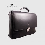 Портфель Кожаный TERGAN 2945 Мягкий Классический с кодовым замком SIYAH VEGETAL Черный Черный