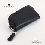 Ключница TERGAN 090 Кожаная на металлической молнии SIYAH VEGETAL Черный