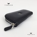Ключница TERGAN 090 Кожаная на металлической молнии SIYAH VEGETAL Черный