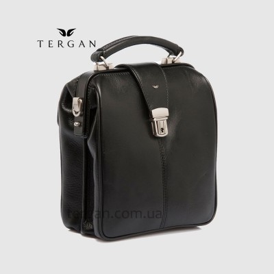 Барсетка TERGAN 2728 Вертикальная Каркасная Открывается кейсомSIYAH VEGETAL Черный