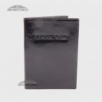 Обложка для паспорта TERGAN 1200 кожаная тСнЛак Черный
