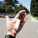 Брелок Кожаный TERGAN 0235 Два кольца BEYAZ ARSEL Белый
