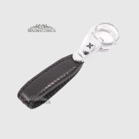 Брелок Кожаный TERGAN 0235 Два кольцаSIYAH FLOATER Черный