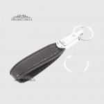 Брелок Кожаный TERGAN 0235 Два кольца SIYAH FLOATER Черный