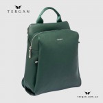 Женский кожаный рюкзак TERGAN 79384 (YESIL FLOATER) темно-зеленый для планшета и ноутбука