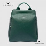 Женский кожаный рюкзак TERGAN 79384 (YESIL FLOATER) темно-зеленый для планшета и ноутбука